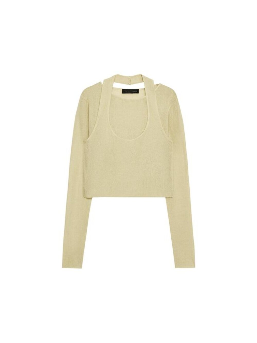 Zara Multi-Position Convertible Knit Top Honey Yellow Size Small